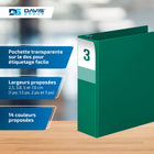 Davis Group Super économie, Reliure à anneaux en “D” inclinés 3 po, paquet de 6 – Vert-Anneau En D, Non Verrouillable