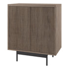 Hudson&Canal Whitman 28"W Accent Cabinet - Antiqued Grey Oak-Top weight capacity is 50 lbs, middle shelf can support 40 lbs, while lower shelf hold 45 lbs