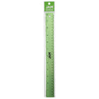 JAM Paper - Règle en aluminium robuste - 12 po - vert citron-La règle est semi-flexible, a des coins arrondis et dispose d'un support en liège antidérapant pour qu'elle reste en place lorsqu'elle est utilisée sur toutes les surfaces.