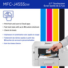 Brother - MFC-J4555DW Imprimante tout-en-un à jet d’encre couleur sans fil INKvestment Tank avec écran couleur de 2,7 po et bacs à papier-Qualité d’impression supérieure. Les imprimantes à jet d’encre Brother produisent des impressions de qualité professionnelle bien définies aux couleurs éclatantes et aux tons de noir riches