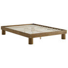 Modway - Runa Bois Lit de plateforme King, Chêne français-Lit plateforme king size