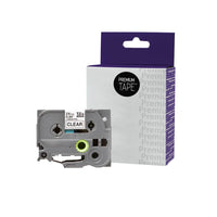 Premium Tape Compatible with Brother TZ-151 / TZ151 / TZe-151 / TZe151 - Black / Clear - 24 mm-Color: Black / Clear