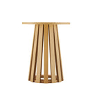 Manhattan Comfort Layla 17.7" Modern End Table - Natural Oak-End Tabletop Diameter Measures 17.7 in