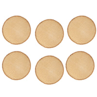 Maxwell & Williams Table Accents Placemat Round - 38 cm - Natural - 6 Pack-Wipe with Wet Cloth