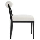 Modway Kai Fabric Dining Chair - Salt/Black-No Assembly Required