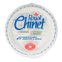 Royal Chinet Luncheon Plates - 8.75" - 40 Pack-Made in Canada