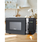 Commercial Chef 0.9 cu. ft. 900W Countertop Microwave - Black-Digital Control: Heat up food with this countertop microwave from just seconds up to 99 minutes with an easy-to-operate LED digital display with preset cooking menus, defrost, and other settings.