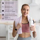 PurAthletics Microfibre Anti-Bacterial Lint-Free Ultra Absorbent Fitness Towels - Slate Grey/Pistachio - 2 Pack-Lint-free
