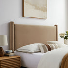 Modway Rael Performance Velvet Queen Headboard - Taupe-Upholstered Posts