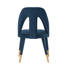 Manhattan Comfort Neda 20.87" Modern Velvet Upholstered Dining Chair - Midnight Blue-Delivered to you Fully Assembled! No Assembly Required