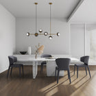 Manhattan Comfort - Lot de 2 chaises de salle à manger Conrad 52 cm style mid-century modern, revêtement en similicuir gris-Garantie limitée du fabricant de 30 jours