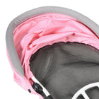 Qaba - Tricycle poussette 6 en 1 pour bébé avec panier et canopée - rose-Auvent pliable pour un rangement et un transport faciles 