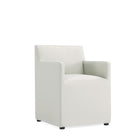 Manhattan Comfort Anna Square 22.83" Modern Faux Leather Upholstered Dining Armchair - Stone Grey - Set of 2-Seat Height: 19.69
