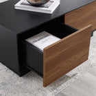 Modway Holden 36" Coffee Table - Black Walnut-2 Full-Glide Drawers