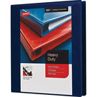 Staples – Reliure de présentation robuste à anneaux en D - 1 po - bleu-Anneaux à une touche s'ouvrent et se ferment facilement