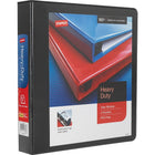 Staples Heavy-Duty View Binder with D-Rings - 1 1/2" - Black-Gap Free ring design prevents gapping and misalignment of rings
