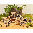 Yellow Door - Familles d'animaux de la forêt Personnages en bois-L'ensemble est fabriqué à partir de pin FSC et est divisé en six familles : cerf, renard, loutre, hibou, lapin et écureuil.