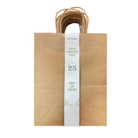 Reliabag - Sacs en papier à poignées torsadées - Kraft - 10 l x 5 P x 13 H po - Paquet de 25-Fabriqué avec du papier kraft premium 120 gsm