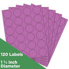 JAM Paper Round Circle Label Sticker Seals, 1 2/3 inch diameter, Violet Purple, 3 Sets of 120 (147627058g)-Purple
