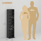 HOMCOM 9-Tier Media Storage Cabinet - 55.1" H - Black-Anti-tipping kit enhances safety and stability
