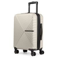 Bugatti Berlin 21.50" Hardside Carry-On Luggage - Cream-Made from a durable blend of ABS and polycarbonate for maximum strength