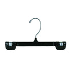 Eddie's - Cintres inférieurs de 10" avec pinces à pousser et crochet en fil métallique - Noir - 200/paquet-Suspensions inférieures avec pinces de poussée et crochet en fil de fer