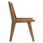 Modway - Saoirse Cuir Fauteuil d’accompagnement en bois Ensemble de 2 - Brun noyer-8