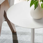Modway - Aliza Manche Table d’appoint en marbre blanc - Blanc blanc-Pad sans marquage pour la protection des planchers