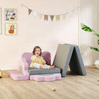 Qaba - Canapé modulable pour enfants, blocs d’escalade en mousse avec piscine à balles - gris - ensemble de 12-Se transforme en mini piscine à balles remplie de douceur pour des heures de jeu en intérieur 