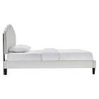 Modway - Daisy Performance Velvet Lit plateforme Queen, Gris clair-Tête de lit touffée en canal