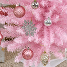 HOMCOM 6' Pencil Artificial Christmas Tree - Pink-Material: Plastic 
