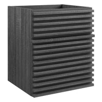 Modway Render 18" Wall-Mount Bathroom Vanity Cabinet - Charcoal-Mid-Century Modern Vanity