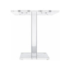 Plata Import Patrick Table d'appoint carrée en acrylique 13,75 po - Transparent-Parfaite pour tout espace de vie moderne