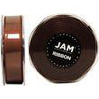 JAM Paper Double Faced Satin Ribbon - 7/8" W x 25 yd. - Chocolate Brown-Colour: Chocolate Brown