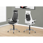 Monarch Specialties 7269 High-Back Executive Office Chair - White/Grey Mesh/Chrome-5 year limited warranty for manufacturer defects, parts only