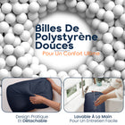 ShoppingAll - Coussin Support Réglable Pour Tablette Avec Bol À Collations - Gris-Clip Rotatif 360° Pour Une Vue Facile - Permet de passer facilement de l’orientation portrait à paysage grâce au clip à rotule.