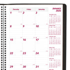 Brownline - 2026 Agenda mensuel Essential 14 mois - 11 po x 8-1/2 po - Noir - Anglais-50% de papier recyclé post-consommation