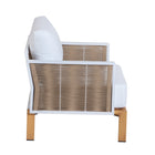 Manhattan Comfort Vine Modern 4-Piece Patio Conversation Set - Cream-30 Day Limited Manufacturer's Warranty
