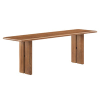 Modway Amistad 58" Wood Bench - Walnut-Modern Farmhouse 58" Dining Bench