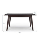 Modway Oracle 47" Rectangle Dining Table - Cappuccino-Mid-Century Modern Style