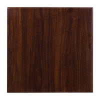 Flash Furniture – Dessus de table carré de 24 po en résine, noyer (TP-WAL-2424-GG)-Ensemble de 2 dessus de table de restaurant