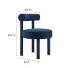 Modway Toulouse Performance Velvet Dining Chair - Midnight Blue - Set of 2-Performance Velvet Fabric