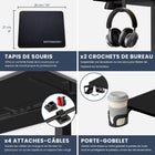 MotionGrey - Bureau assis-debout électrique Ergo2 réglable en hauteur, 40 po de largeur, avec réglages mémorisés - Noir-4