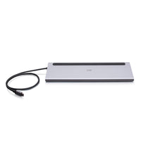 C2G - Station d’accueil USB-C 10-en-1 à triple écran - Argent-Il supporte jusqu’à 100W de puissance pour garder votre portable chargé