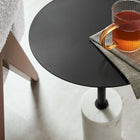 Modway Lyric Round Side Table - White Black-Versatile Accent Table