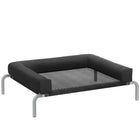 PawHut Elevated Portable Dog Cot with Breathable Mesh - Black-Elevated 7.7" (19.5 cm) to promote excellent air flow 