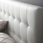 Modway Lily Upholstered Vinyl Queen Headboard - White-Fits queen size beds