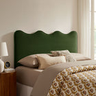 Modway Athena Stain-Resistant Performance Velvet Queen Size Headboard - Moss Green-Dense Foam Padding