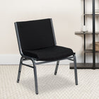 Flash Furniture HERCULES Series Big & Tall Fabric Stack Chair - Black - 2 Pack-.625" Thick Plywood Seat