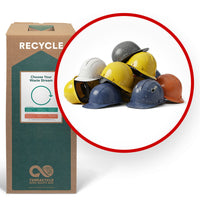 TerraCycle Protection Helmets Zero Waste Box - Large-Use this box to recycle any used Industrial Safety Helmets, Safety Bump Caps. 